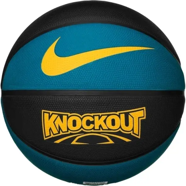 Баскетбольний м'яч Nike KNOCKOUT DEFLATED чорно-темно-бірюзово-жовтий Розмір 7 N.101.4264.034.07