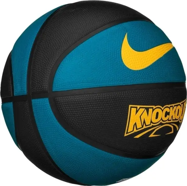Баскетбольний м'яч Nike KNOCKOUT DEFLATED чорно-темно-бірюзово-жовтий Розмір 7 N.101.4264.034.07