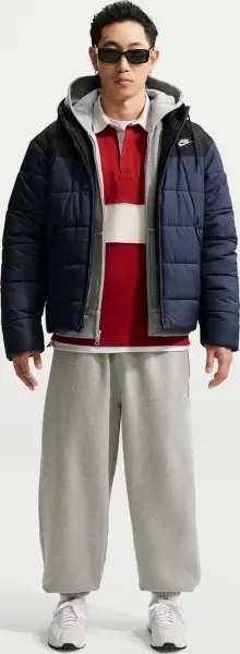 Куртка Nike SPORTSWEAR PRIMALOFT THERMA-FIT LOOSE PUFFER темно-синьо-чорна IO4895-451