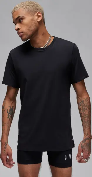 Футболки Nike JORDAN FLIGHT BASE TEE 2PK біла, чорна (2 штуки) JM0625-F66