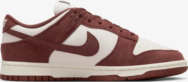 Кроссовки женские Nike DUNK LOW SUEDE бордово-белые HJ7673-001