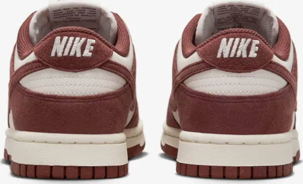Кроссовки женские Nike DUNK LOW SUEDE бордово-белые HJ7673-001