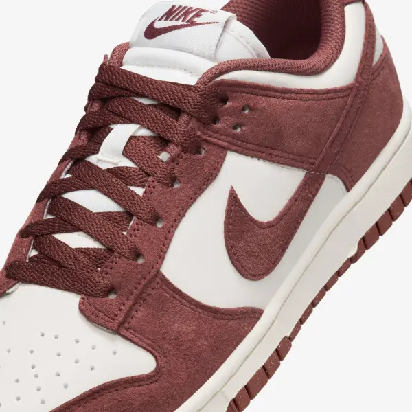 Кроссовки женские Nike DUNK LOW SUEDE бордово-белые HJ7673-001