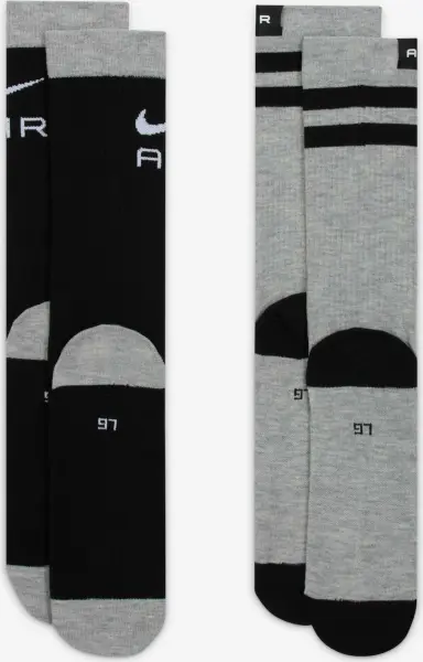 Носки Nike EVERYDAY ESSENTIALS CREW SOCKS черные, серые (2 пары) FN3149-900
