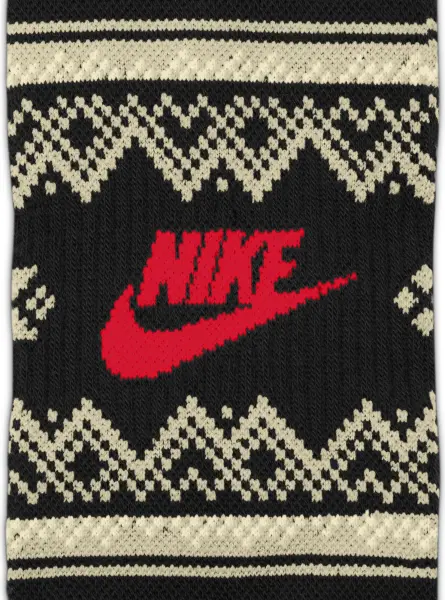 Носки Nike EVERYDAY ESSENTIALS FAIR ISLE CREW черно-бежево-красные FZ3071-010