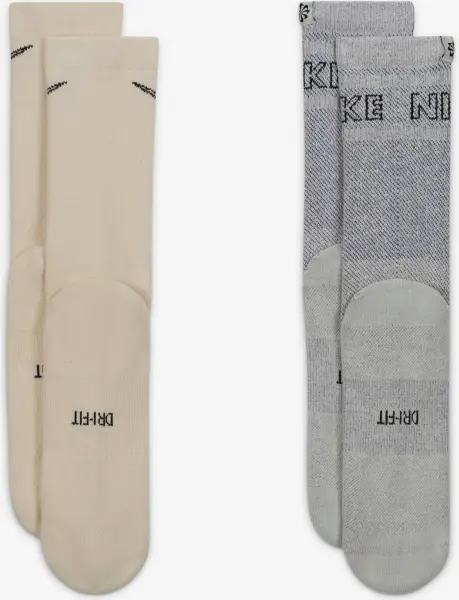 Носки Nike EVERYDAY PLUS CUSHIONED CREW коричневые, серые (2 пары) DZ1551-901