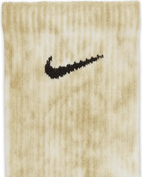 Шкарпетки Nike EVERYDAY PLUS CUSHIONED TIE-DYE CREW бежеві, сірі (2 пари) DM3407-912