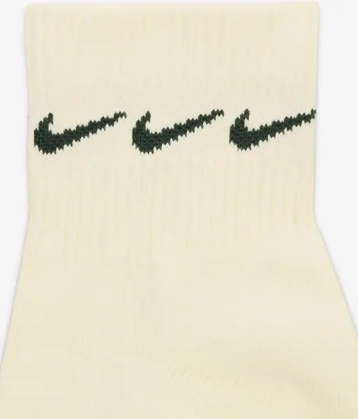 Шкарпетки Nike EVERYDAY PLUS CUSHIONED TRAINING ANKLE бежеві, білі, темно-зелені (3 пари) DH3827-901