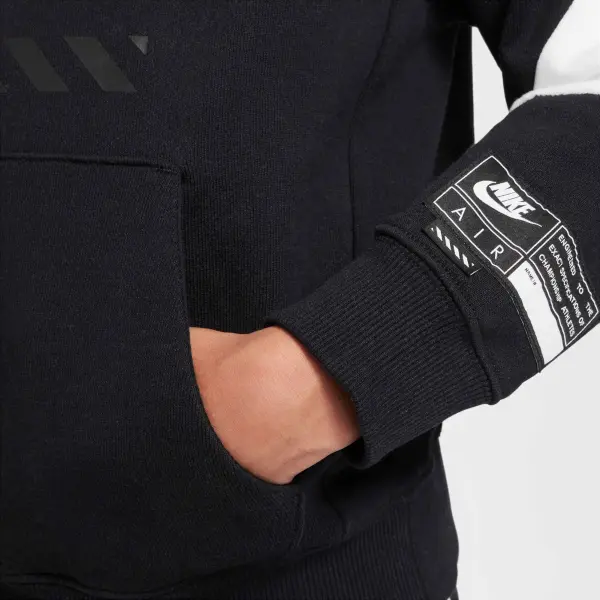 Худі підліткове Nike AIR FLEECE чорно-біле HF8812-010