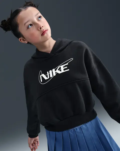 Худі підліткове Nike SPORTSWEAR CLUB FLEECE OVERSIZED чорне HQ9420-010