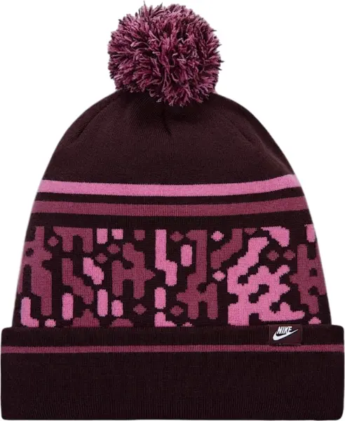Шапка Nike PEAK BEANIE OUTDOOR бордово-рожева HQ0355-652