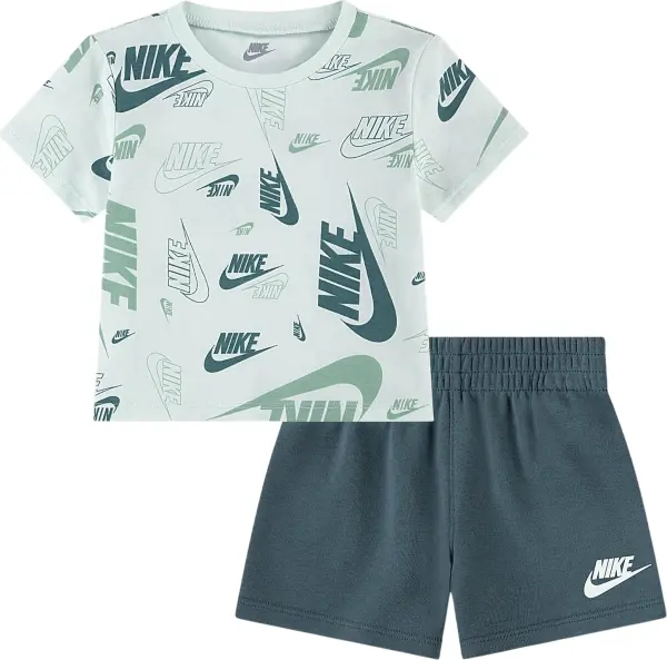 Комплект літній дитячий Nike SPORTSWEAR ALLOVER PRINT м'ятно-темно-зелений 86N043-G3S