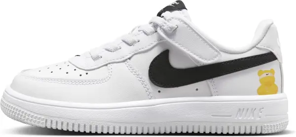 Кроссовки детские Nike AIR FORCE 1 LOW EASYON (PS) бело-черно-желтые IR3985-121