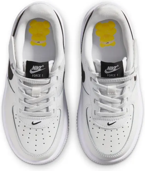 Кроссовки детские Nike AIR FORCE 1 LOW EASYON (PS) бело-черно-желтые IR3985-121