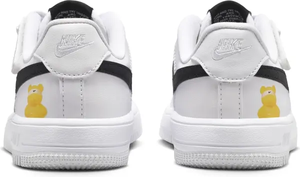 Кроссовки детские Nike AIR FORCE 1 LOW EASYON (PS) бело-черно-желтые IR3985-121