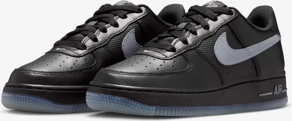 Кроссовки подростковые Nike AIR FORCE 1 (GS) черно-серые IM6027-010
