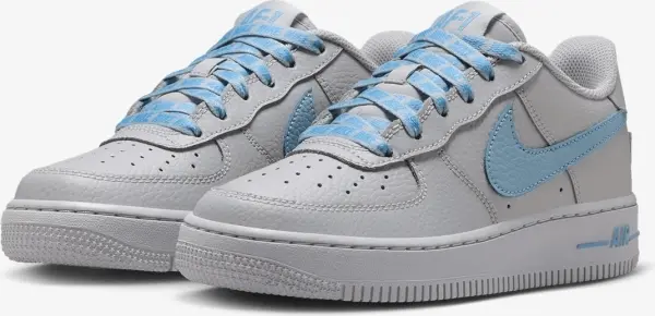 Кроссовки подростковые Nike AIR FORCE 1 LOW (GS) серо-голубые IR0270-004