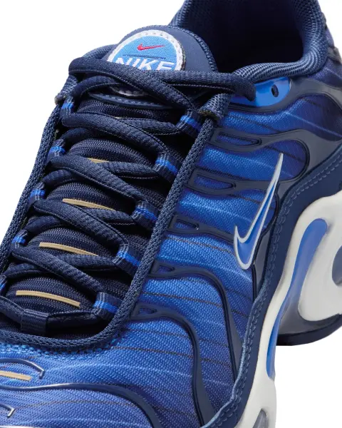 Кроссовки подростковые Nike AIR MAX PLUS SE (GS) сине-темно-синие II7204-400