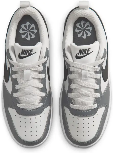 Кроссовки подростковые Nike COURT BOROUGH LOW RECRAFT (GS) бело-серо-черные DV5456-016