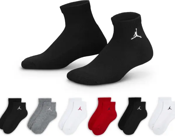Носки детские Nike JORDAN EVERYDAY ESSENTIALS ANKLE разноцветные (6 пар) BJ0593-H24