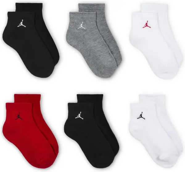 Носки детские Nike JORDAN EVERYDAY ESSENTIALS ANKLE разноцветные (6 пар) BJ0593-H24