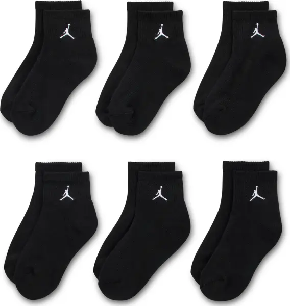 Носки детские Nike JORDAN EVERYDAY ESSENTIALS ANKLE черные (6 пар) BJ0593-023