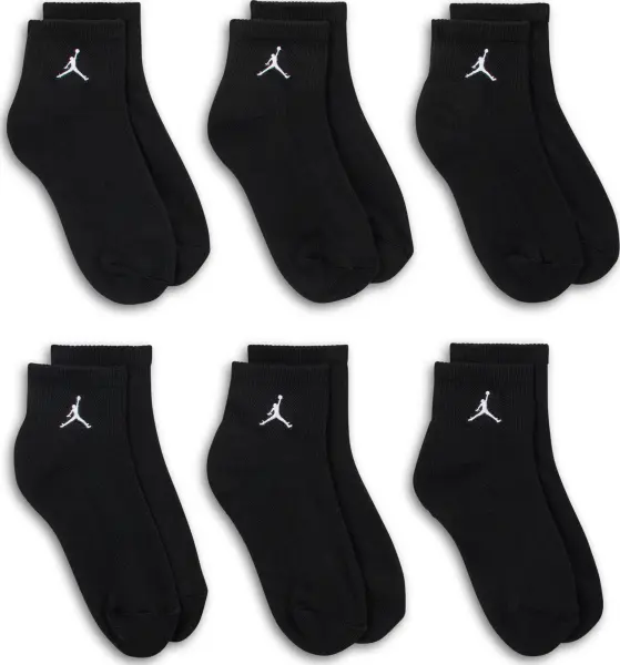 Носки детские Nike JORDAN EVERYDAY ESSENTIALS ANKLE черные (6 пар) BJ0593-023