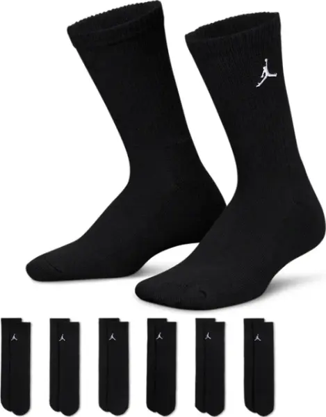 Носки детские Nike JORDAN EVERYDAY ESSENTIALS CREW черные (6 пар) BJ0583-023