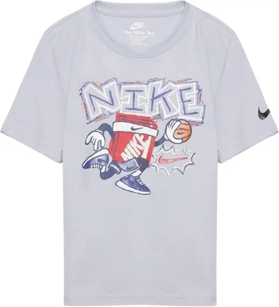 Футболка дитяча Nike CHALKY BOXY BBALL світло-сіра 86N843-BAD