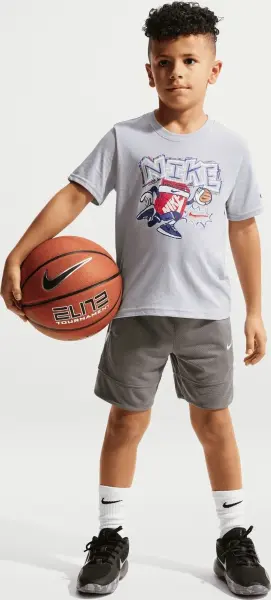 Футболка дитяча Nike CHALKY BOXY BBALL світло-сіра 86N843-BAD