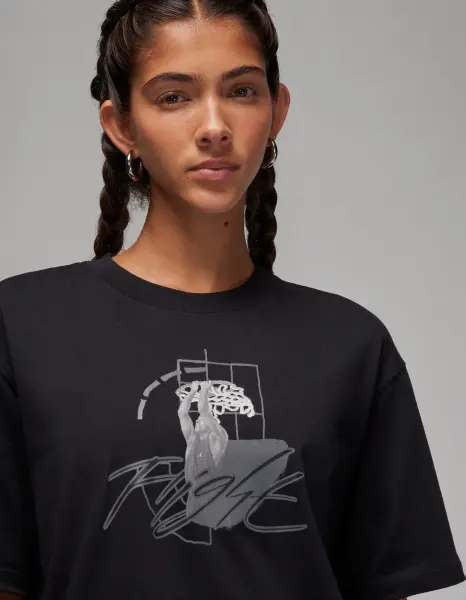 Футболка женская Nike JUMPMAN GRAPHIC черная FD7244-010