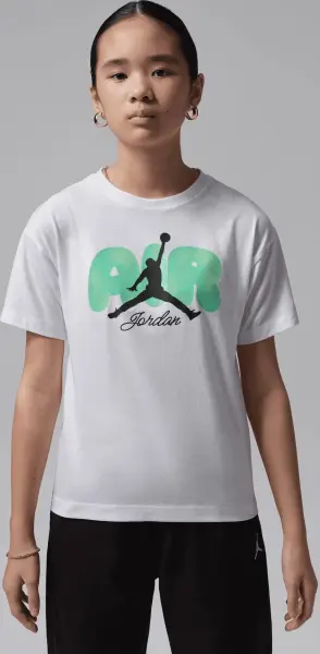 Футболка підліткова Nike JORDAN AIR BUBBLE біло-зелена 45F859-001