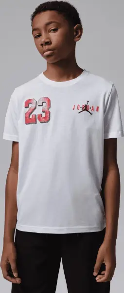 Футболка подростковая Nike JORDAN BROOKLYN VARSITY бело-красная 95F748-001