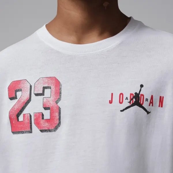 Футболка подростковая Nike JORDAN BROOKLYN VARSITY бело-красная 95F748-001