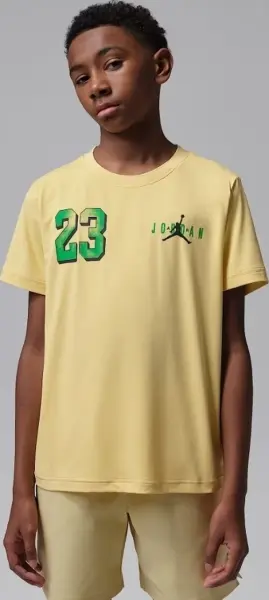 Футболка підліткова Nike JORDAN BROOKLYN VARSITY жовто-зелена 95F748-X5U