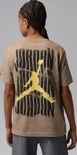 Футболка подростковая Nike JORDAN DISTRESSED светло-коричневая 95F854-X1T