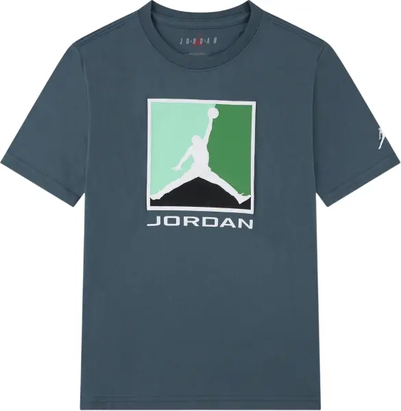 Футболка подростковая Nike JORDAN FLIGHT ESSENTIALS BOXED LOGO 3.0 темно-зеленая 95F057-EA0