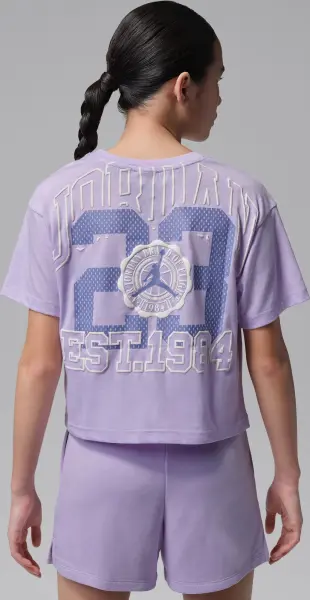 Футболка підліткова Nike JORDAN SECRET GARDEN COLLEGIATE бузкова 45F900-P2W