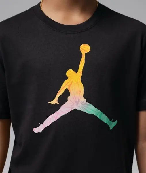 Футболка підліткова Nike JORDAN TIE DYE JUMPMAN чорна 95F822-023