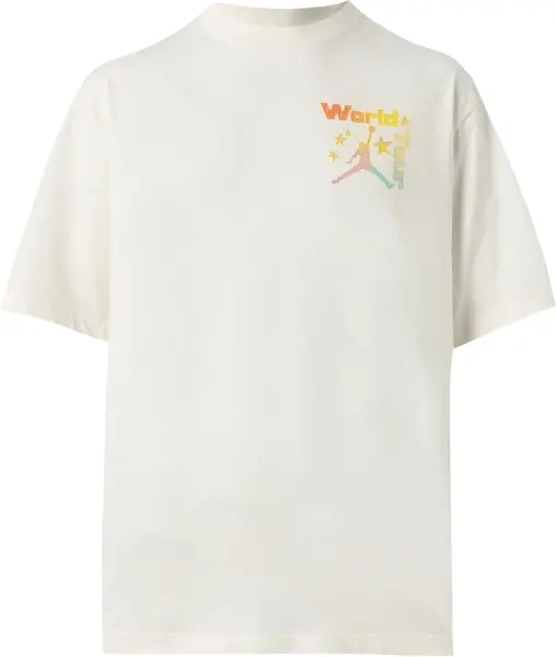 Футболка подростковая Nike JORDAN WORLD TOUR бежевая 95F751-W5T
