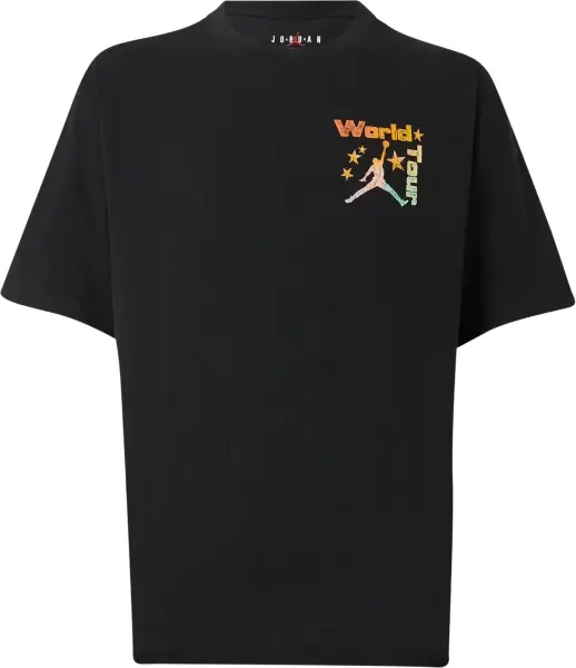 Футболка подростковая Nike JORDAN WORLD TOUR черная 95F751-023