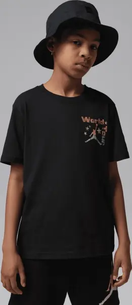 Футболка подростковая Nike JORDAN WORLD TOUR черная 95F751-023