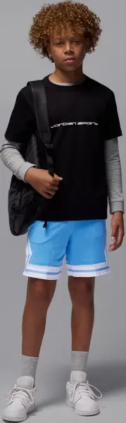 Шорти підліткові Nike JORDAN SPORT DRI-FIT DIAMOND блакитно-білі 95D313-B9F