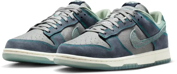 Кросівки Nike DUNK LOW RETRO SE сіро-темно-синьо-бірюзові IH1942-002