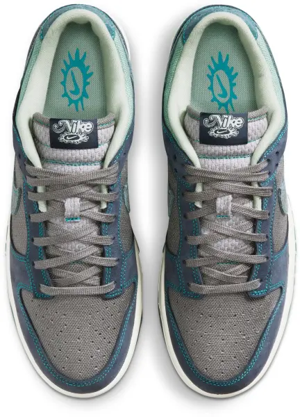 Кросівки Nike DUNK LOW RETRO SE сіро-темно-синьо-бірюзові IH1942-002