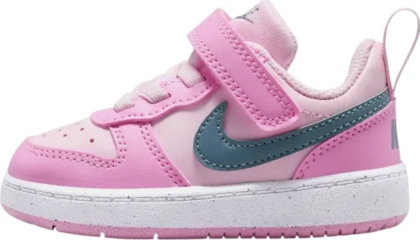 Кроссовки детские Nike COURT BOROUGH LOW RECRAFT (TD) розово-темно-зеленые DV5458-604