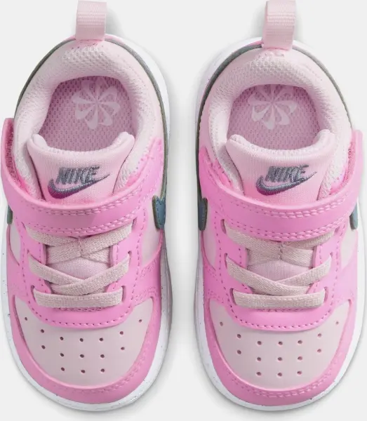 Кроссовки детские Nike COURT BOROUGH LOW RECRAFT (TD) розово-темно-зеленые DV5458-604