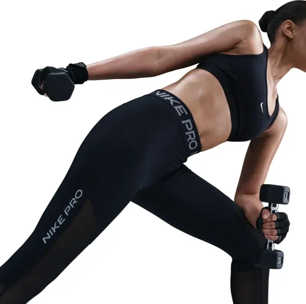 Лосіни жіночі Nike PRO MID-RISE FULL-LENGTH MESH-PANELED чорні HJ1163-010