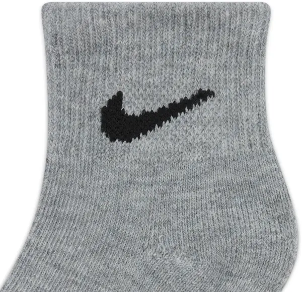 Носки детские Nike CUSHIONED ANKLE белые, серые, черные (3 пары) UN0026-W2F