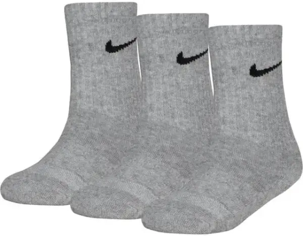 Носки детские Nike DRI-FIT PERFORMANCE BASIC CREW серые (3 пары) UN0013-042